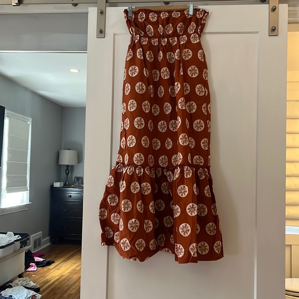 Free People strapless maxi dress
